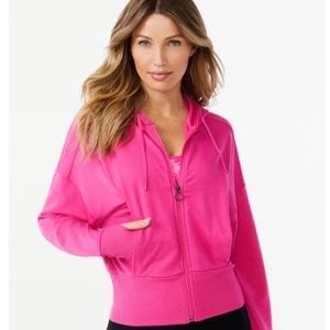 NWOT Sofia Vergara Hot Pink Zip Hoodie